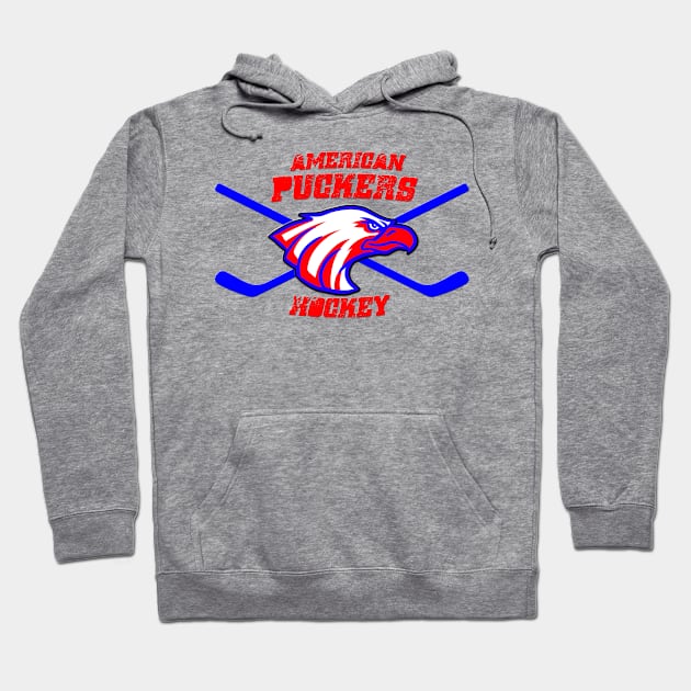 American Puckers Hockey Eagle Hoodie by PuckersHockey